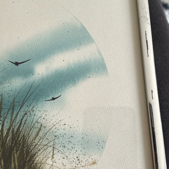 Fran Larsen Framed Watercoloor w Studio Labell - Picture 10 of 11